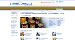 Desktop Screenshot of horizonlabel.com