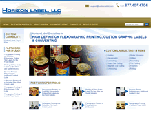 Tablet Screenshot of horizonlabel.com